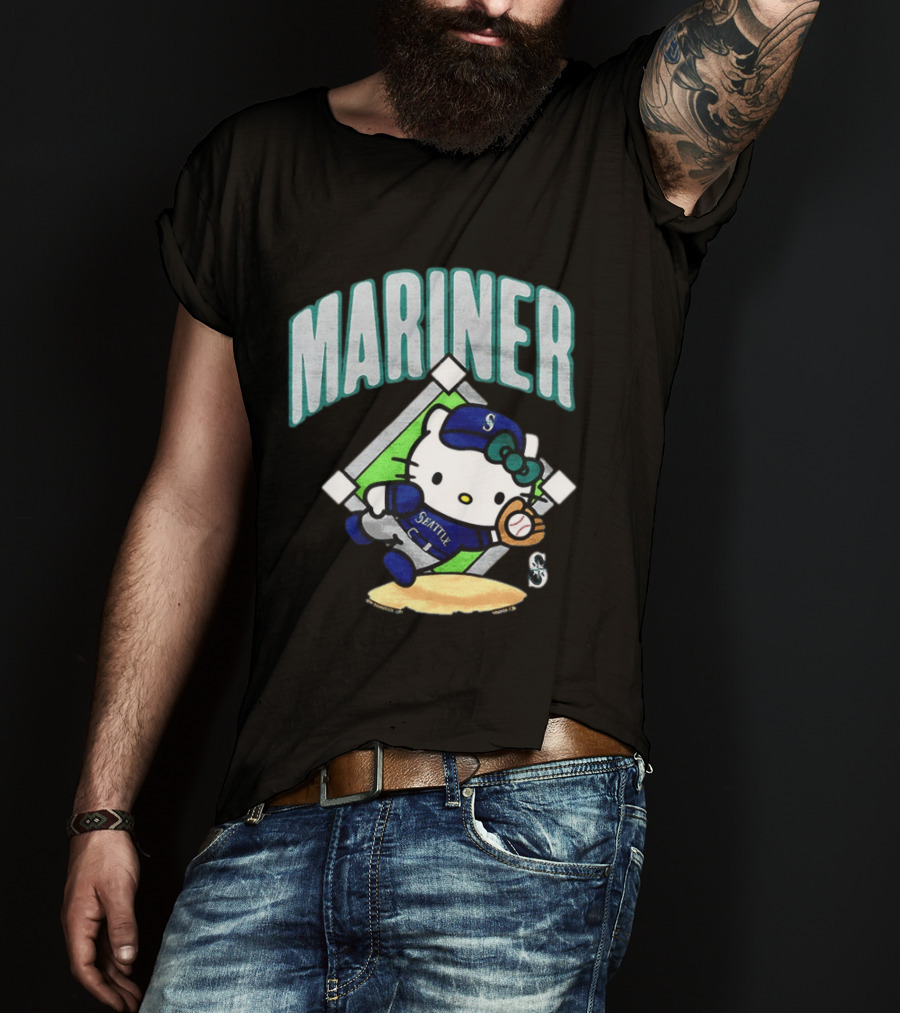 Hello Kitty Seattle Mariners Baseball 2026 MLB Mariner T-Shirt