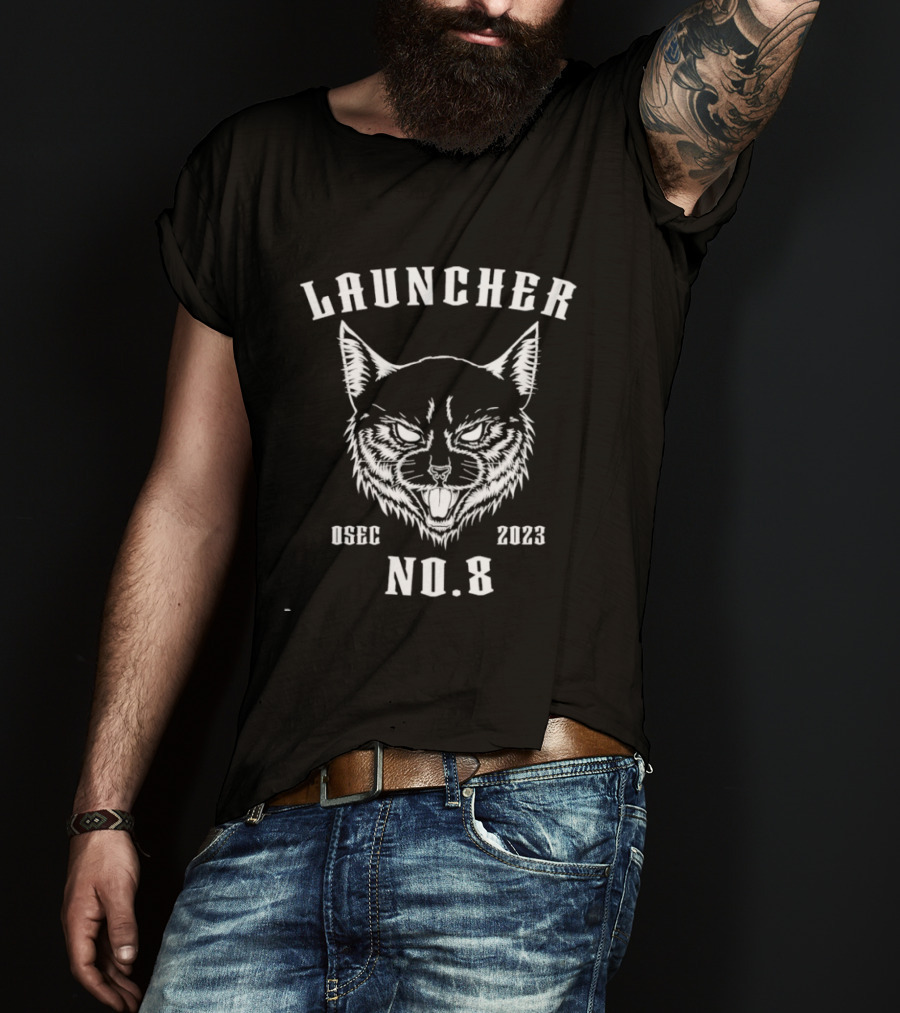 Launcher No 8 Osec 2023 Osaka Fierce Cat T-Shirt