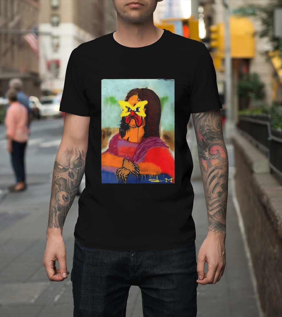 Mertra Slawn Mona Lisa Graffiti Remix T-Shirt