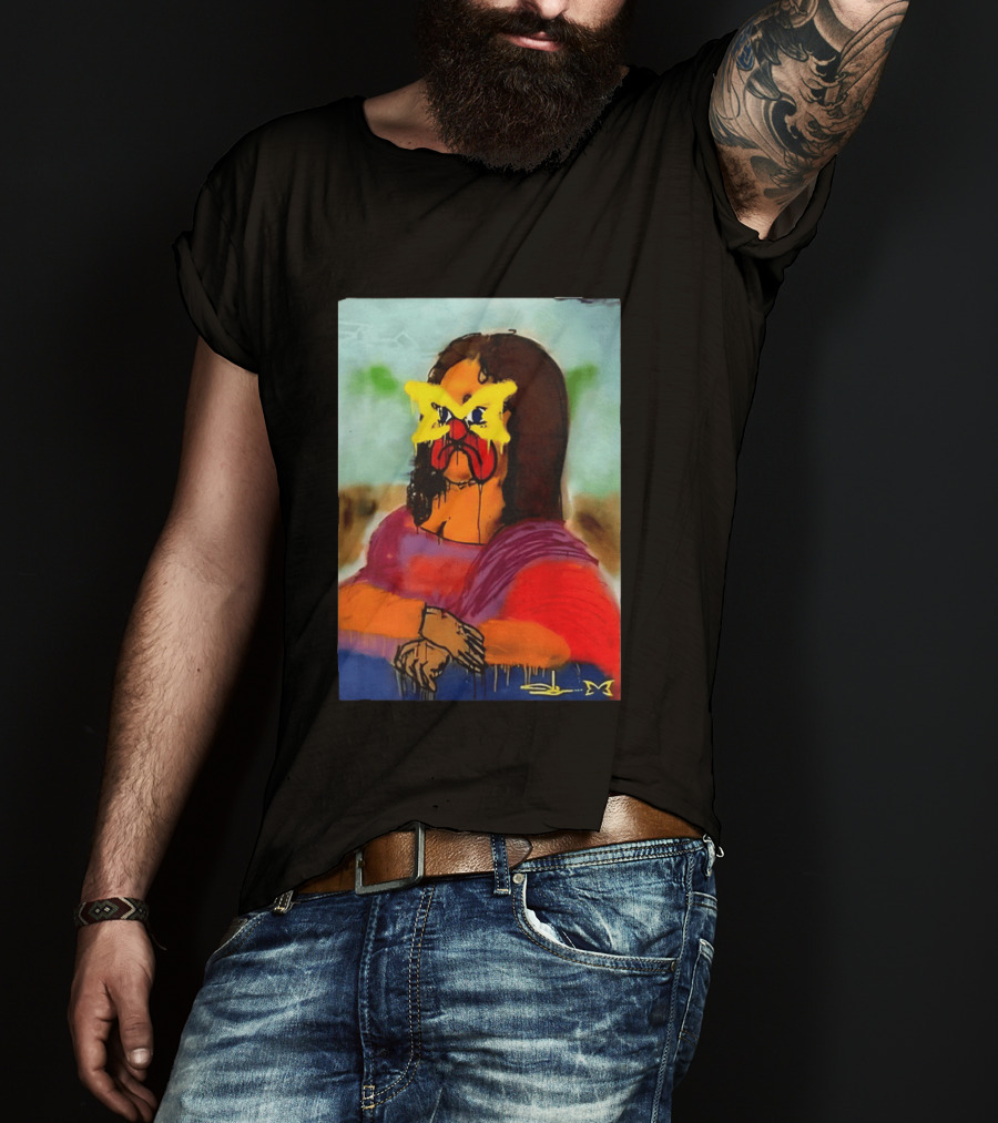 Mertra Slawn Mona Lisa Graffiti Remix T-Shirt