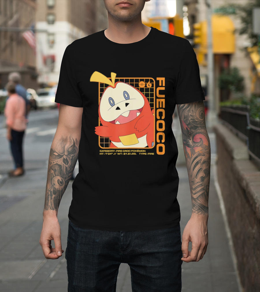 Fuecoco Fire Croc Pokémon Character Art Kanto Region T-Shirt