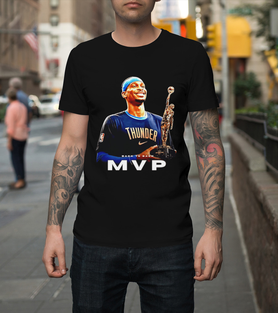 2026 MVP Back 2 Back Shai Gilgeous Alexander OKC Thunder T-Shirt