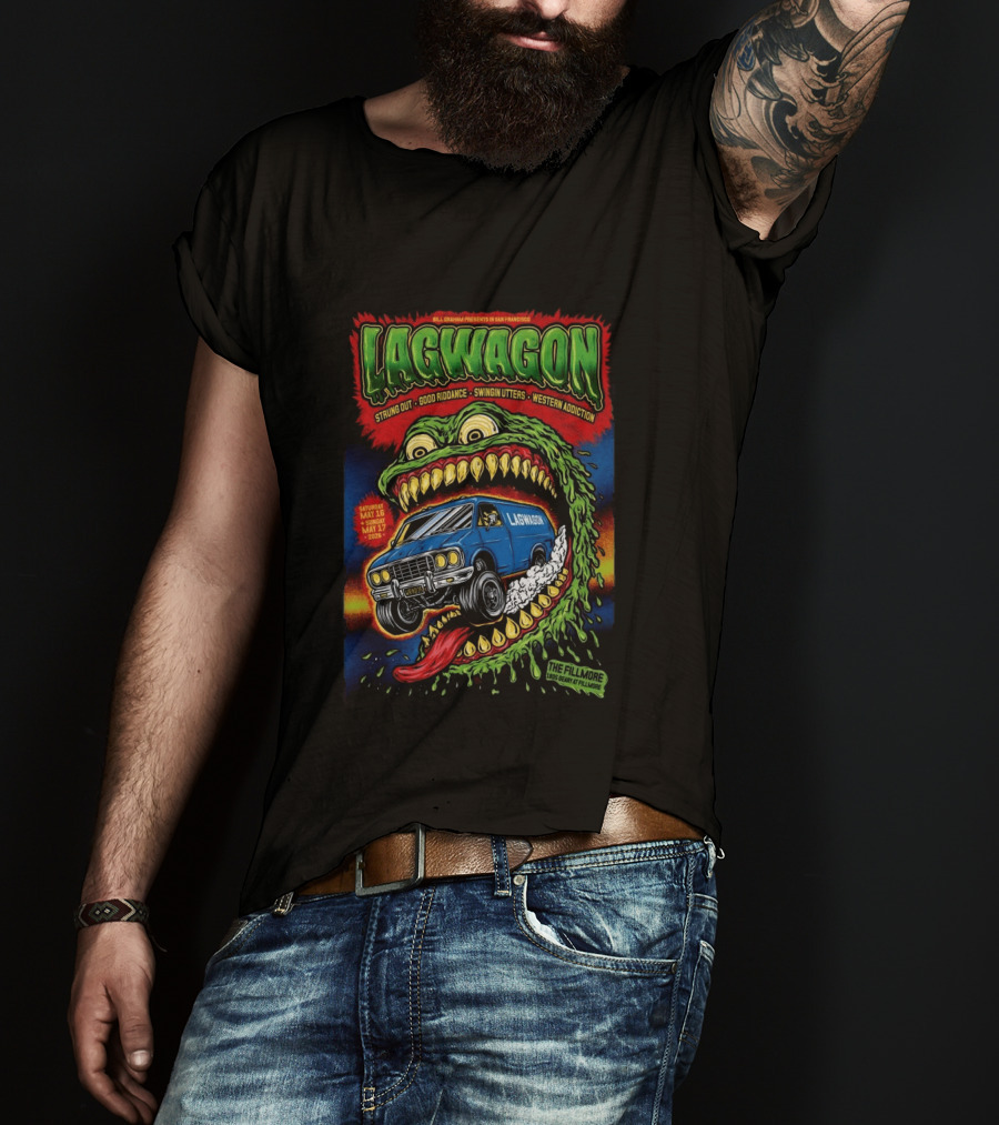 Bill Graham Presents Lagwagon Strung Out Good Riddance Swingin Utters Western Addiction The Fillmore San Francisco May 16 17 2026 Van Monster T-Shirt