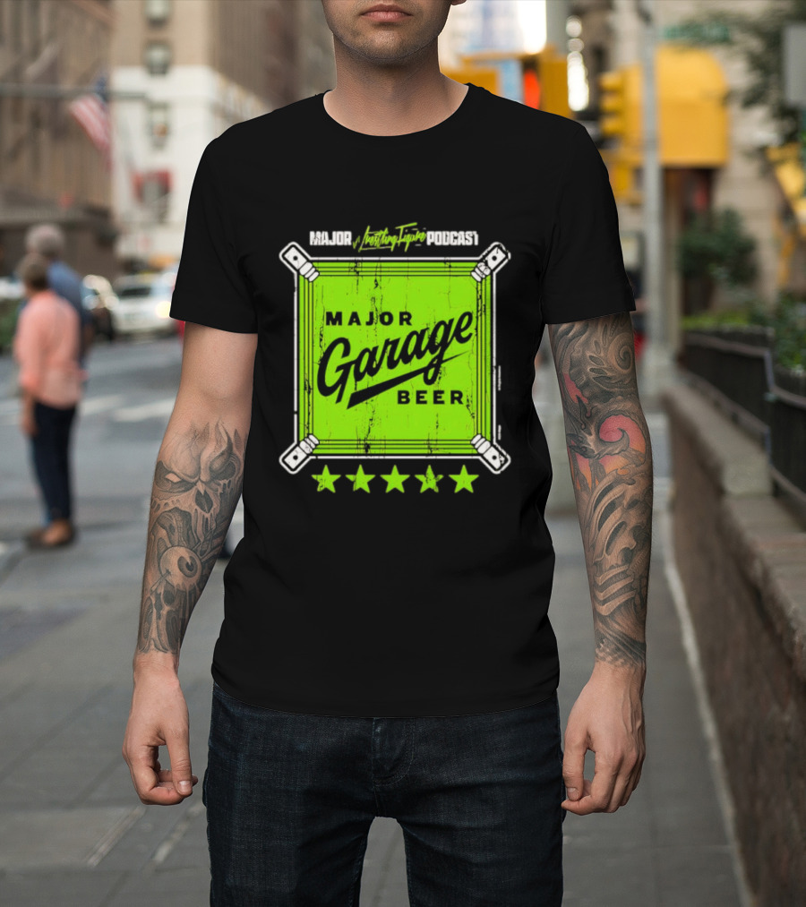 Major Garage Beer Lime 2026 Podcast T-Shirt