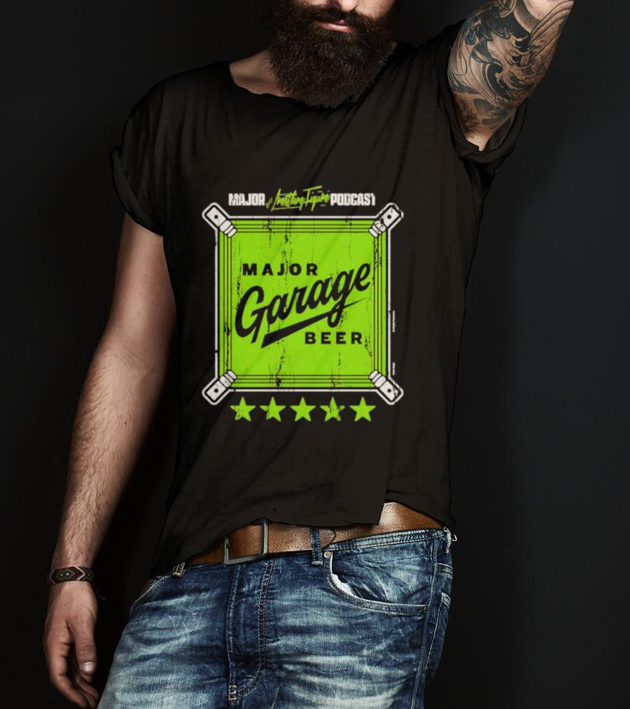 Major Garage Beer Lime 2026 Podcast T-Shirt
