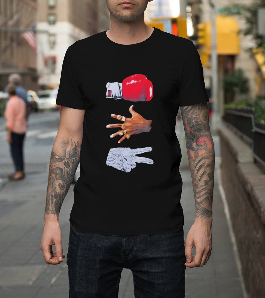 Michael Jordan MJ Jackson Michael Tyson Gloves T-Shirt