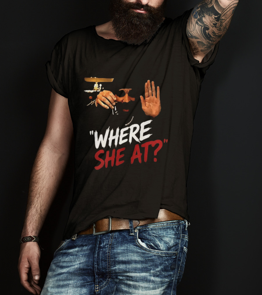 Where She At Drake Burning Bridges Hand Gesture And Chained Necklace T-Shirt