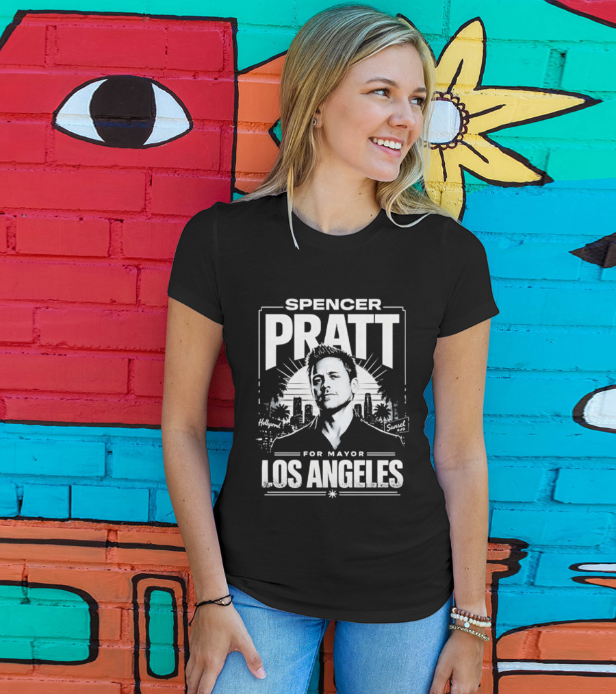 Spencer Pratt For Mayor Los Angeles City Skyline T-Shirt