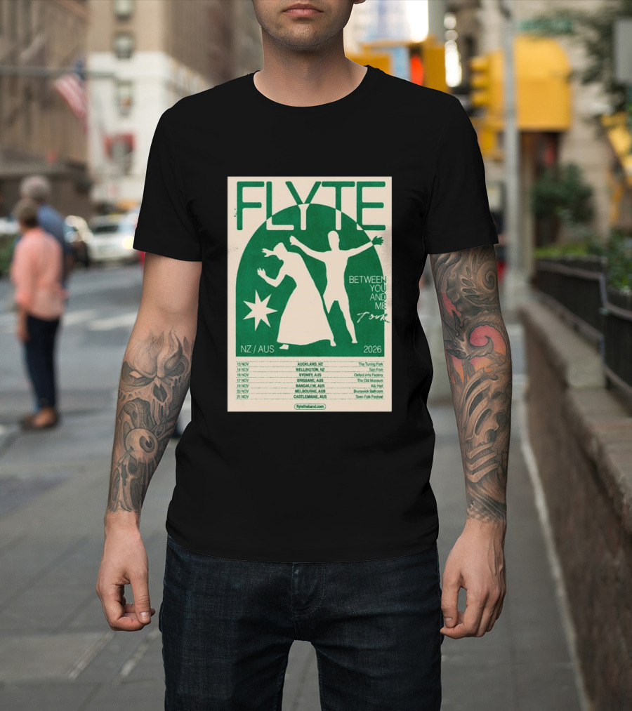 Flyte Between You And Me Tour NZ AUS 2026 T-Shirt