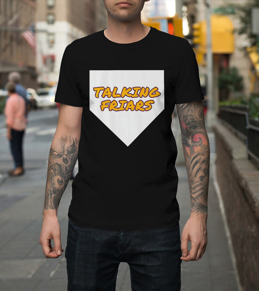 Talking Friars 2026 Baseball Home Plate Marker T-Shirt