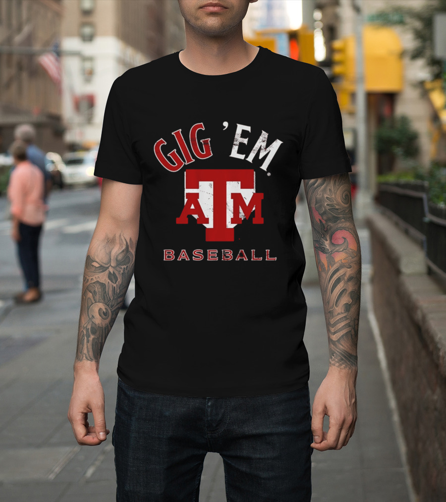 Texas A&M Gig 'Em Baseball Home Plate T-Shirt