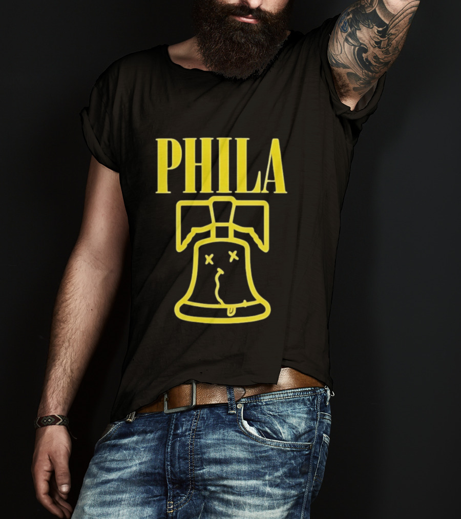 Phila Liberty Bell Icon With Smells Like Philly Spirit T-Shirt
