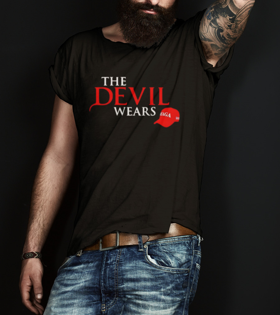 The Devil Wears MAGA Hat Red T-Shirt