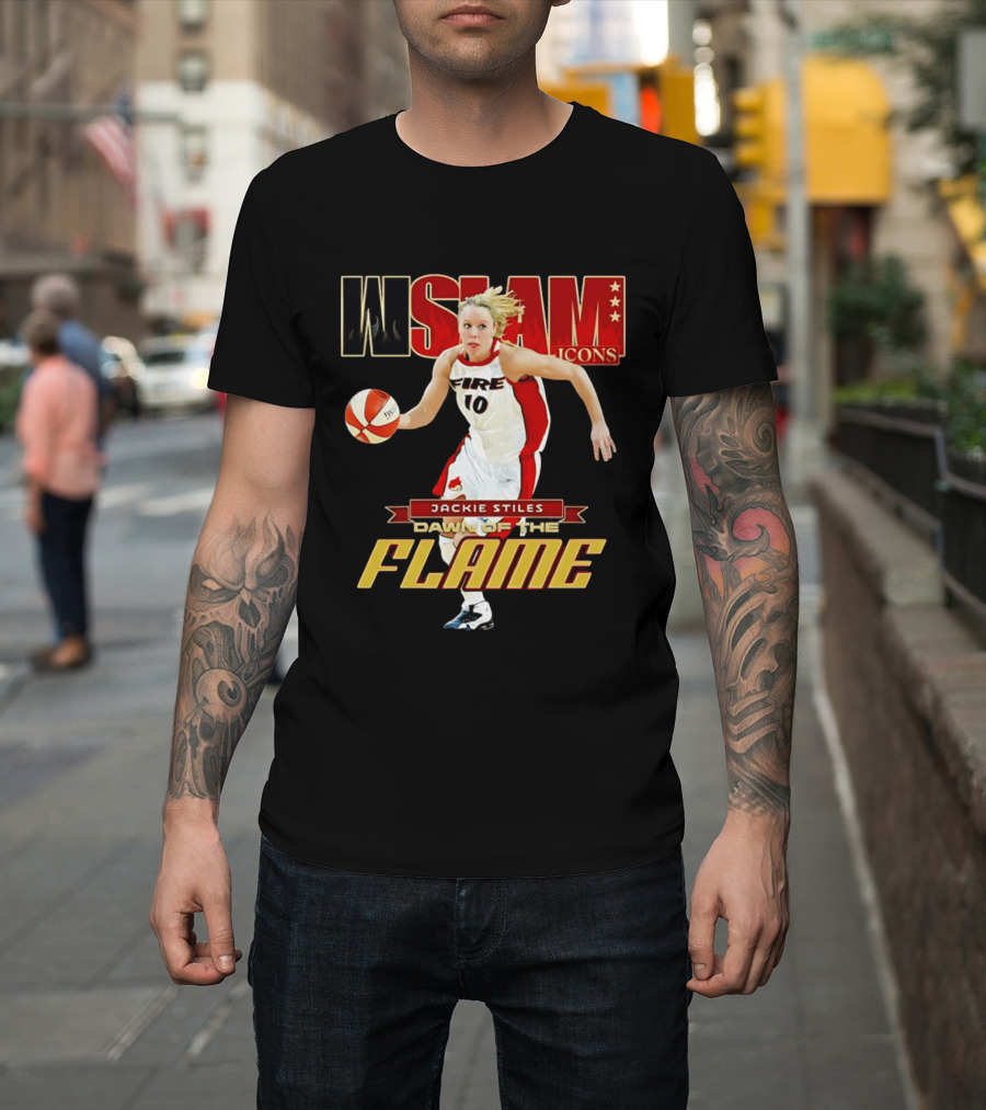 WSlam Icons Jackie Stiles Fire Dawn Of The Flame T-Shirt