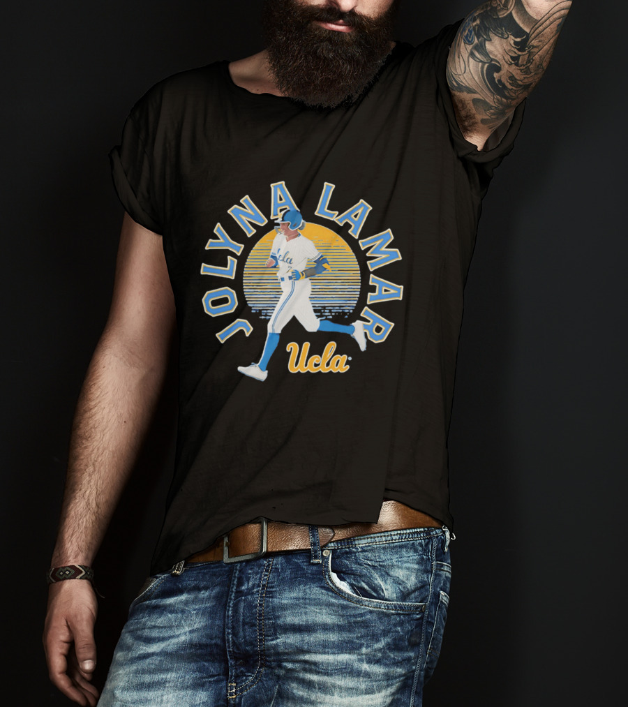 Jolyna Lamar UCLA Baseball Retro Sunset T-Shirt
