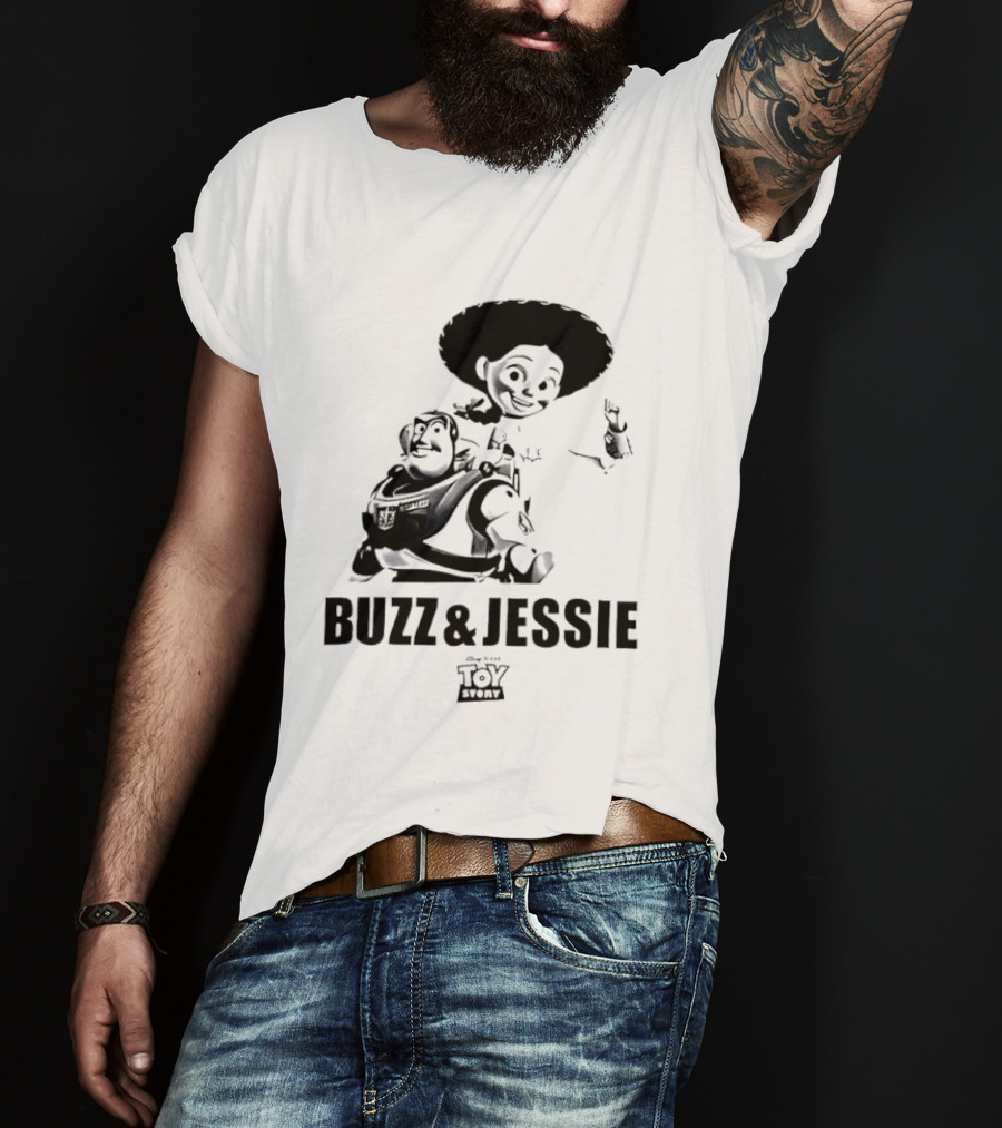 Buzz Lightyear Jessie Toy Story Disney Cartoon Characters T-Shirt