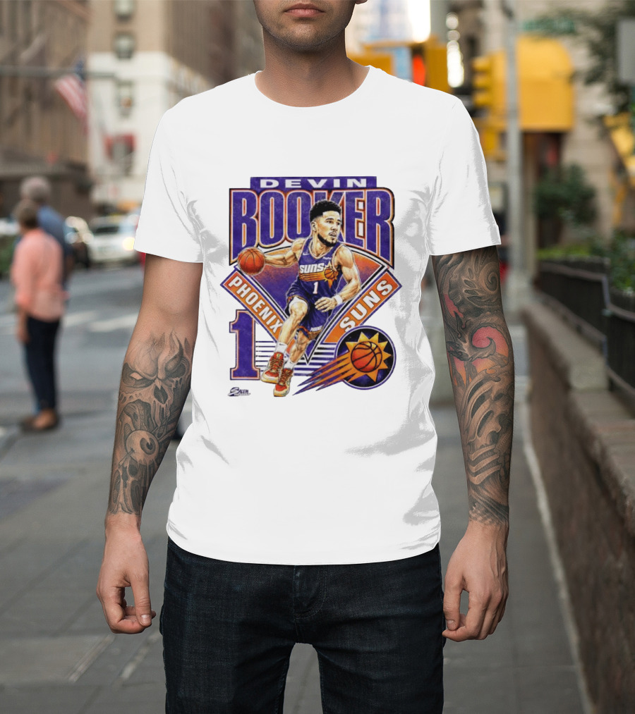 Devin Booker Phoenix Suns Basketball Number 1 Jersey T-Shirt