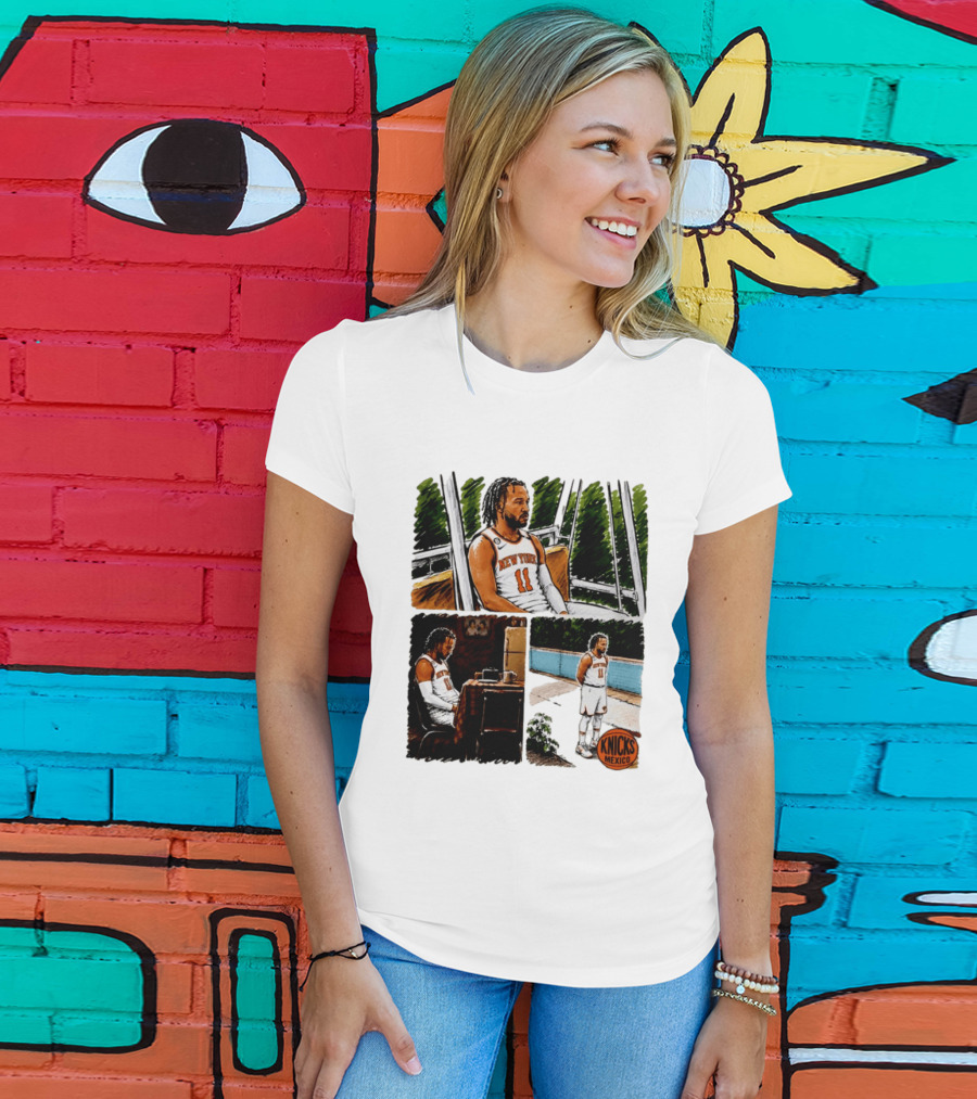 Jalen Brunson New York Knicks NBA Mexico Waiting For The Next Victim Meme T-Shirt