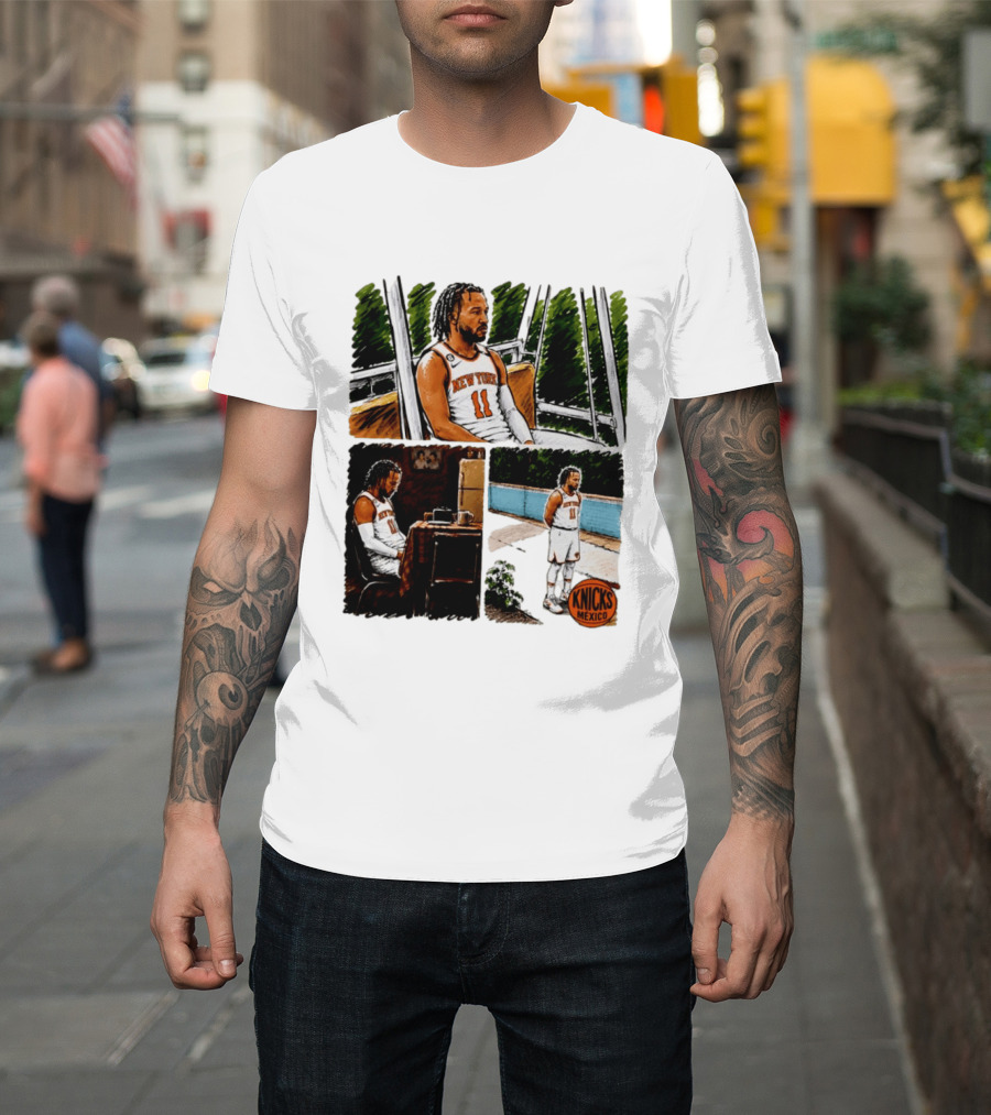Jalen Brunson New York Knicks NBA Mexico Waiting For The Next Victim Meme T-Shirt