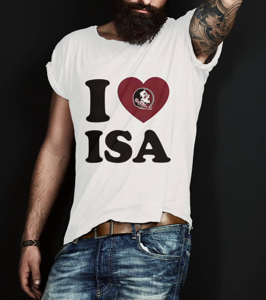 I Love Florida State Seminoles Heart ISA T-Shirt