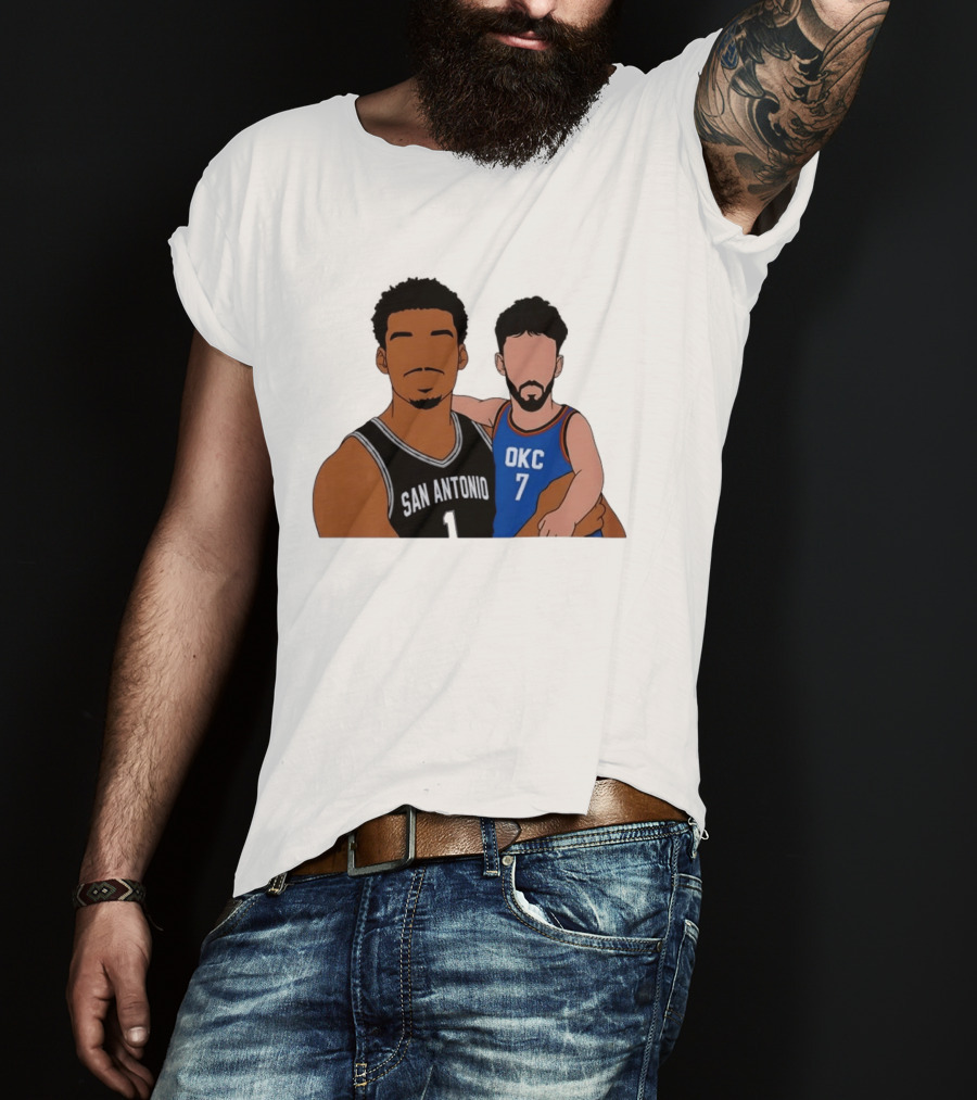 San Antonio Victor Wembanyama OKC Chet Holmgren Basketball T-Shirt