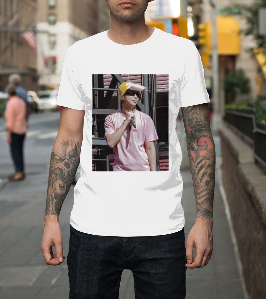 Namjoon Wearing Psyduck Hat Pink T T-Shirt