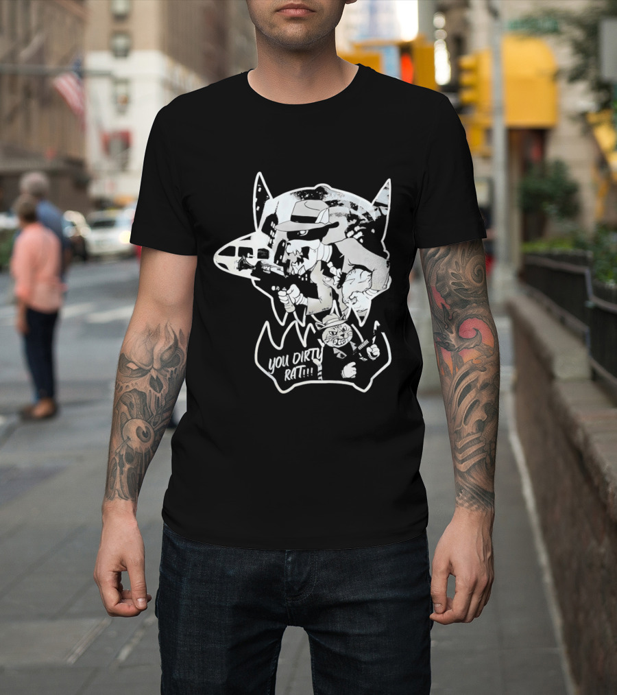 Gangster Animals You Dirty Rat Mobster Showdown Guns T-Shirt