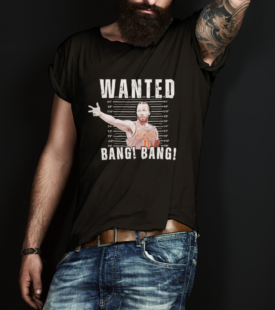 Jalen Brunson New York Knicks Wanted Bang Bang Shot T-Shirt
