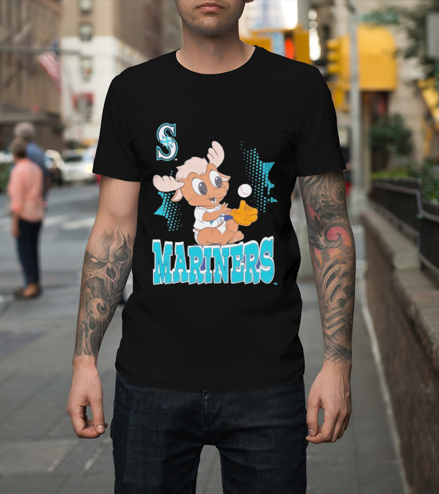 Seattle Mariners Baby Moose Rookie Baseball Glove Mariners T-Shirt
