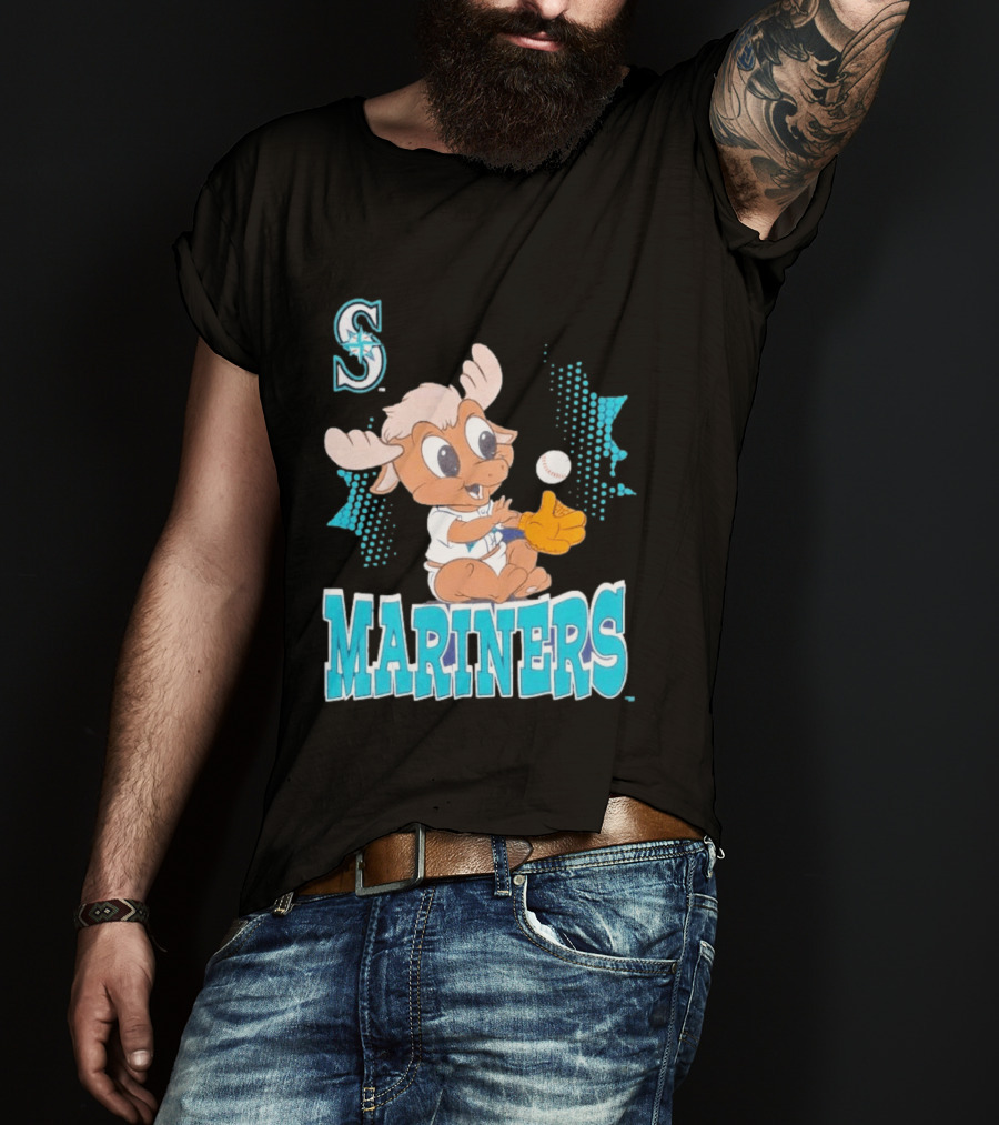 Seattle Mariners Baby Moose Rookie Baseball Glove Mariners T-Shirt
