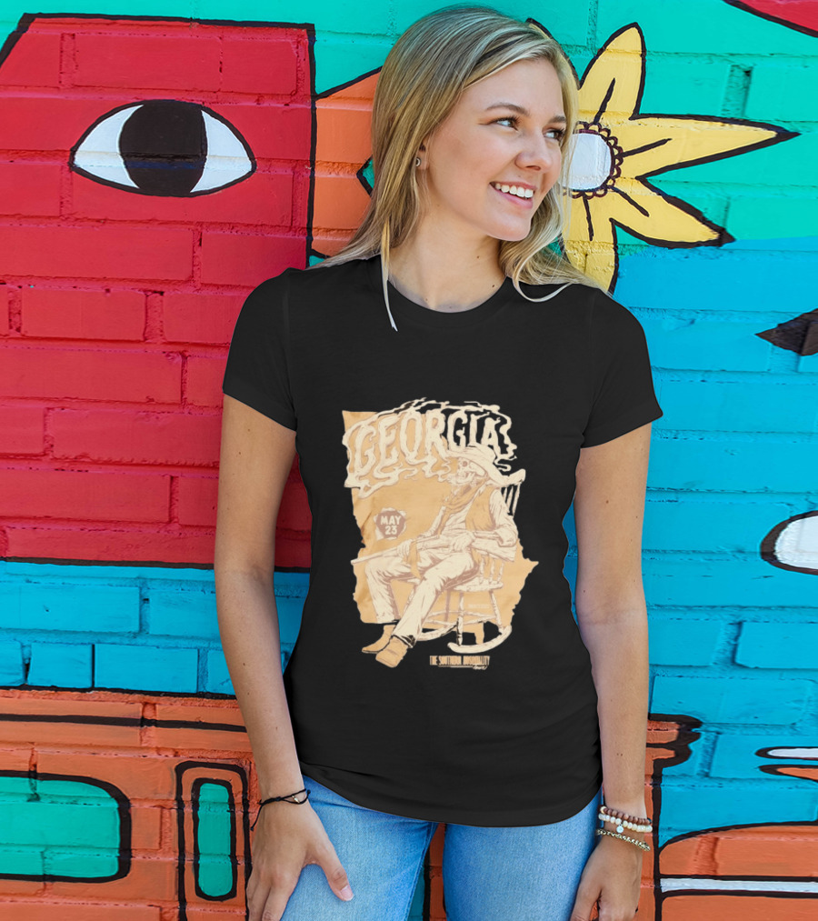 Georgia Skeleton Cowboy Southern Hospitality Tour May 23 MMXXVI T-Shirt