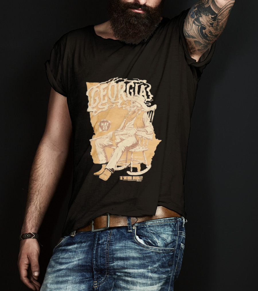 Georgia Skeleton Cowboy Southern Hospitality Tour May 23 MMXXVI T-Shirt