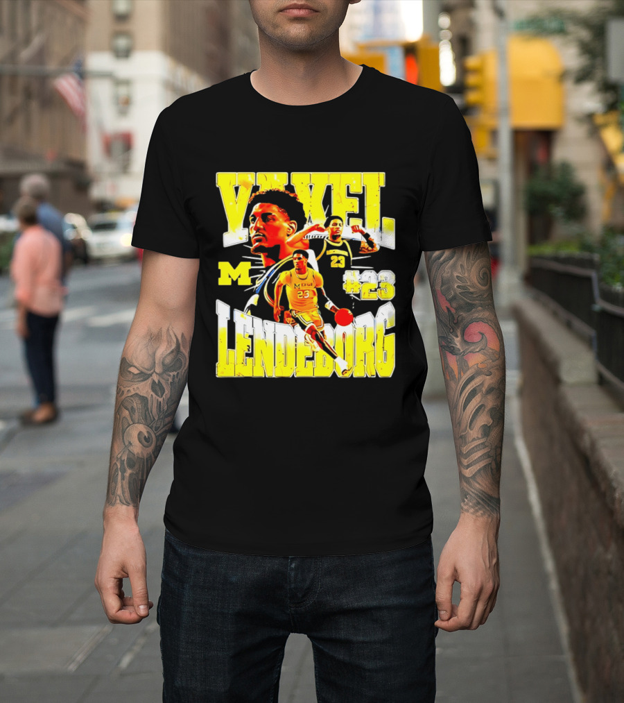 Yaxel Lendeborg #23 Michigan Wolverines Basketball M Player T-Shirt