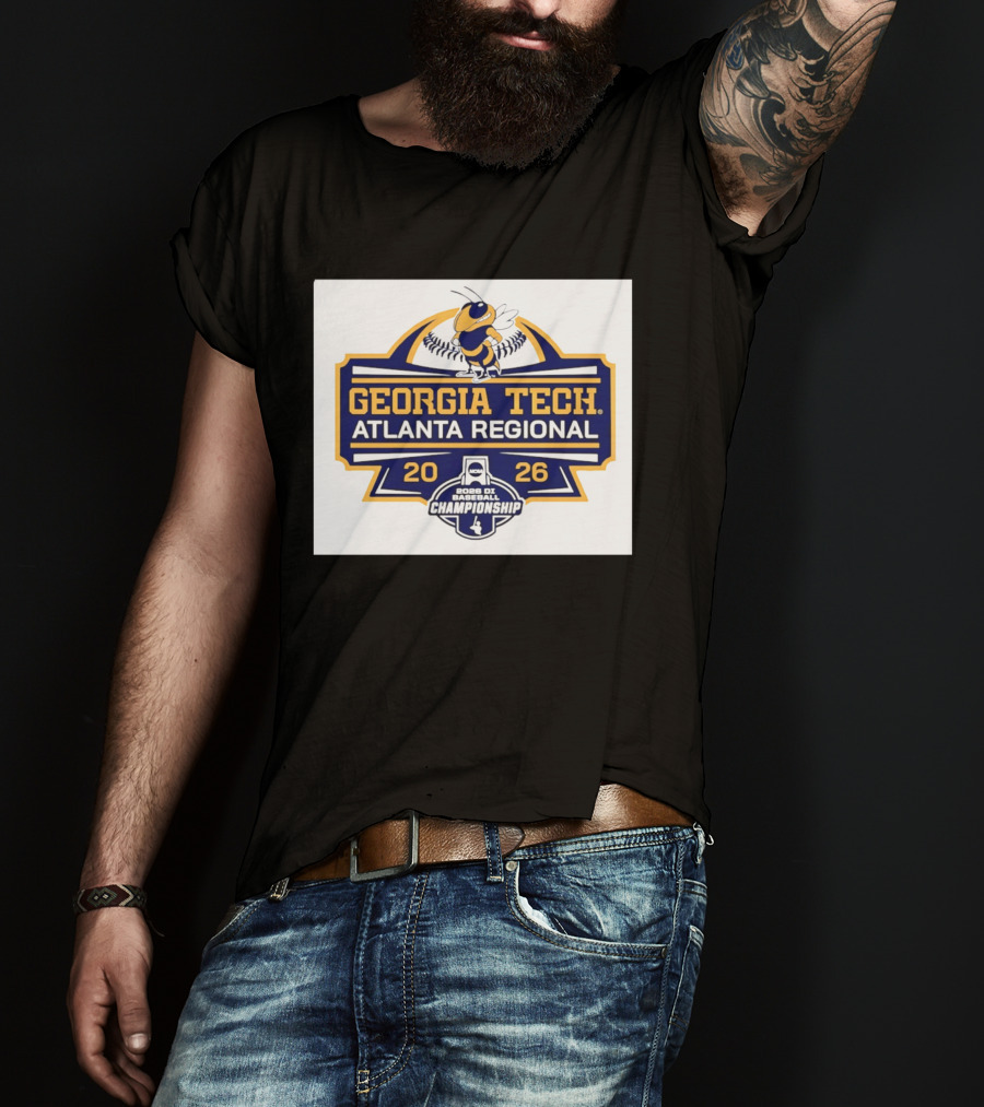 Georgia Tech Yellow Jackets Atlanta Regional 2026 NCAA DI Baseball Championship T-Shirt
