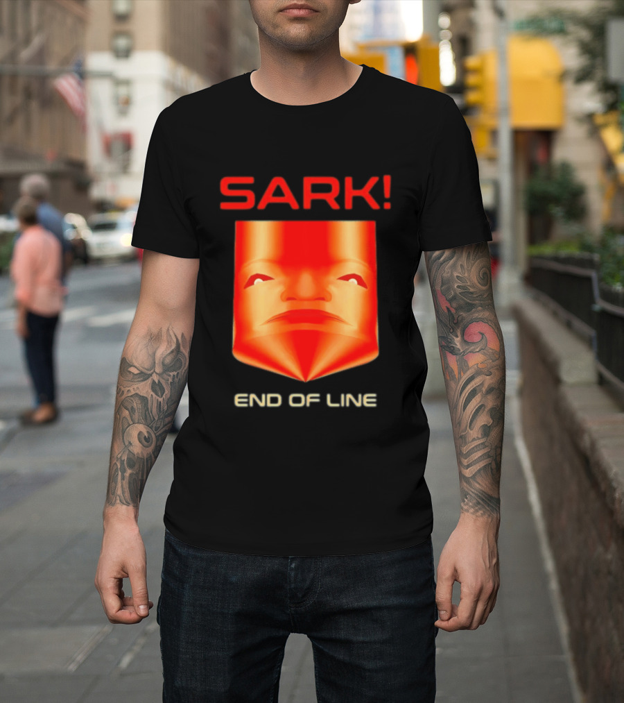 Sark End Of Line Retro Gaming Villain Face T-Shirt