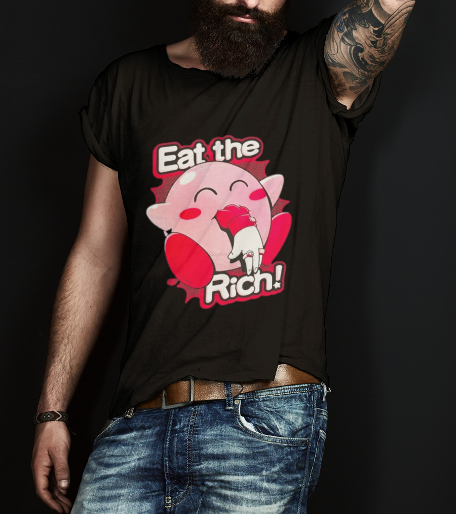 Kirby Eat The Rich Meme Video Game Character Trend T-Shirt