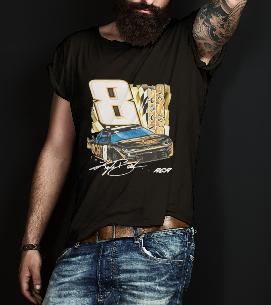 Kyle Busch 8 RCR NASCAR Race Car Signature T-Shirt