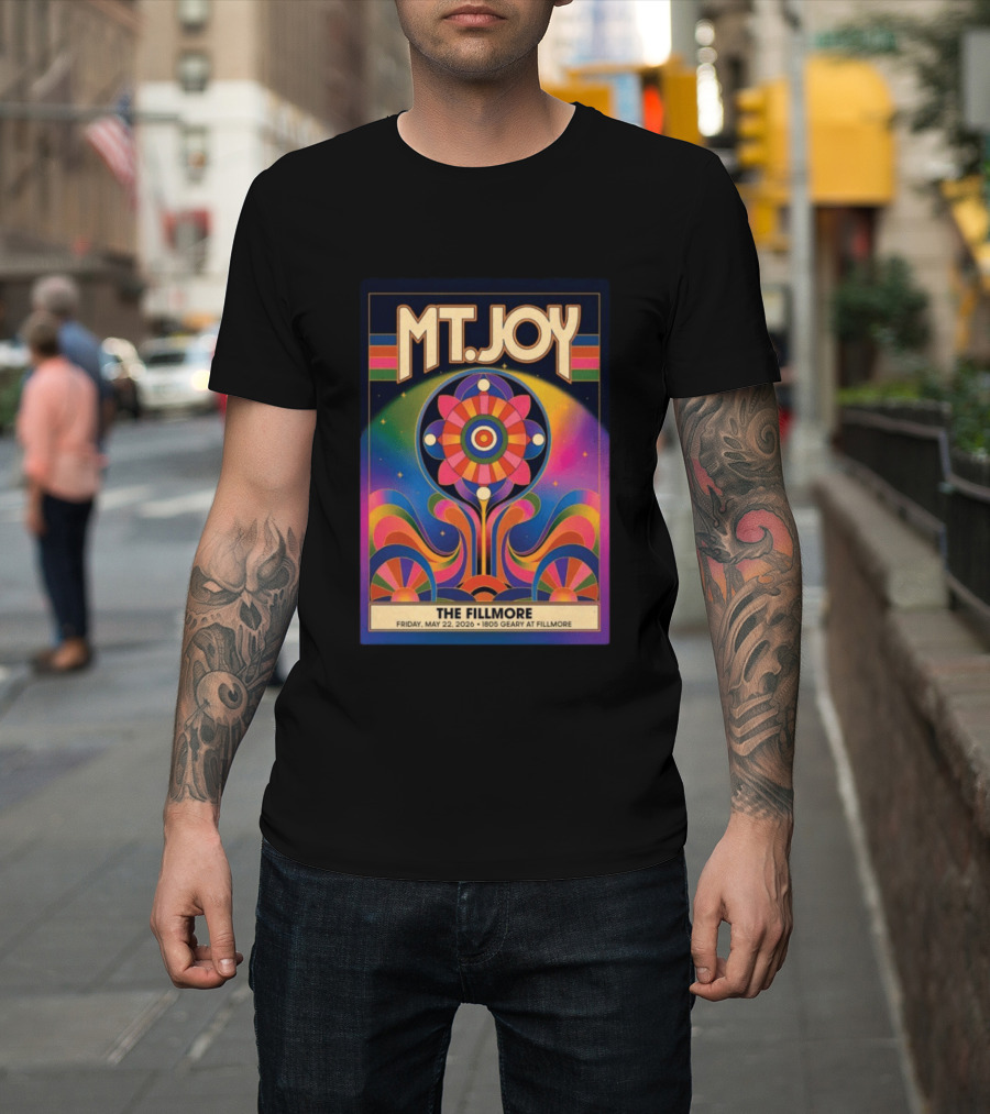 MT. Joy May 22 2026 The Fillmore 1805 Geary San Francisco Vintage Psychedelic T-Shirt