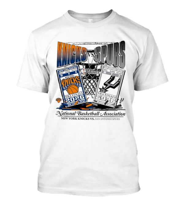 New York Knicks Vs San Antonio Spurs NBA Finals Tickets 2026 National Basketball Association T-Shirt