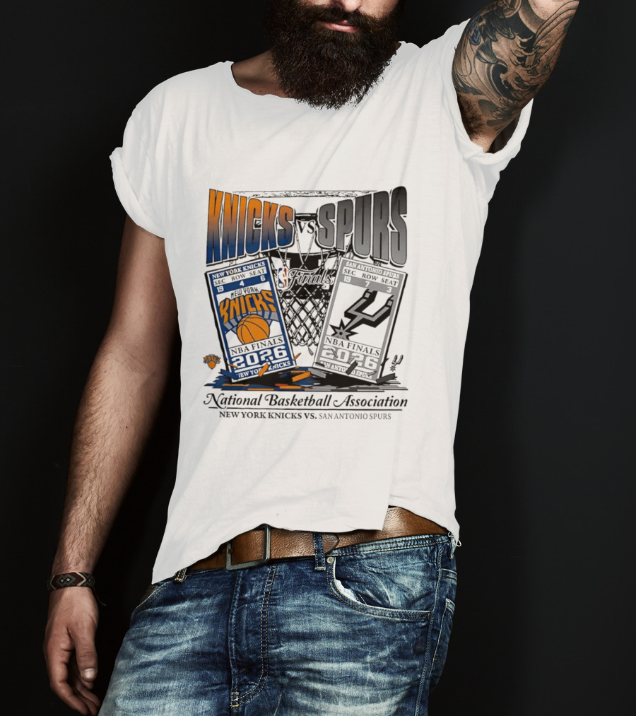 New York Knicks Vs San Antonio Spurs NBA Finals Tickets 2026 National Basketball Association T-Shirt