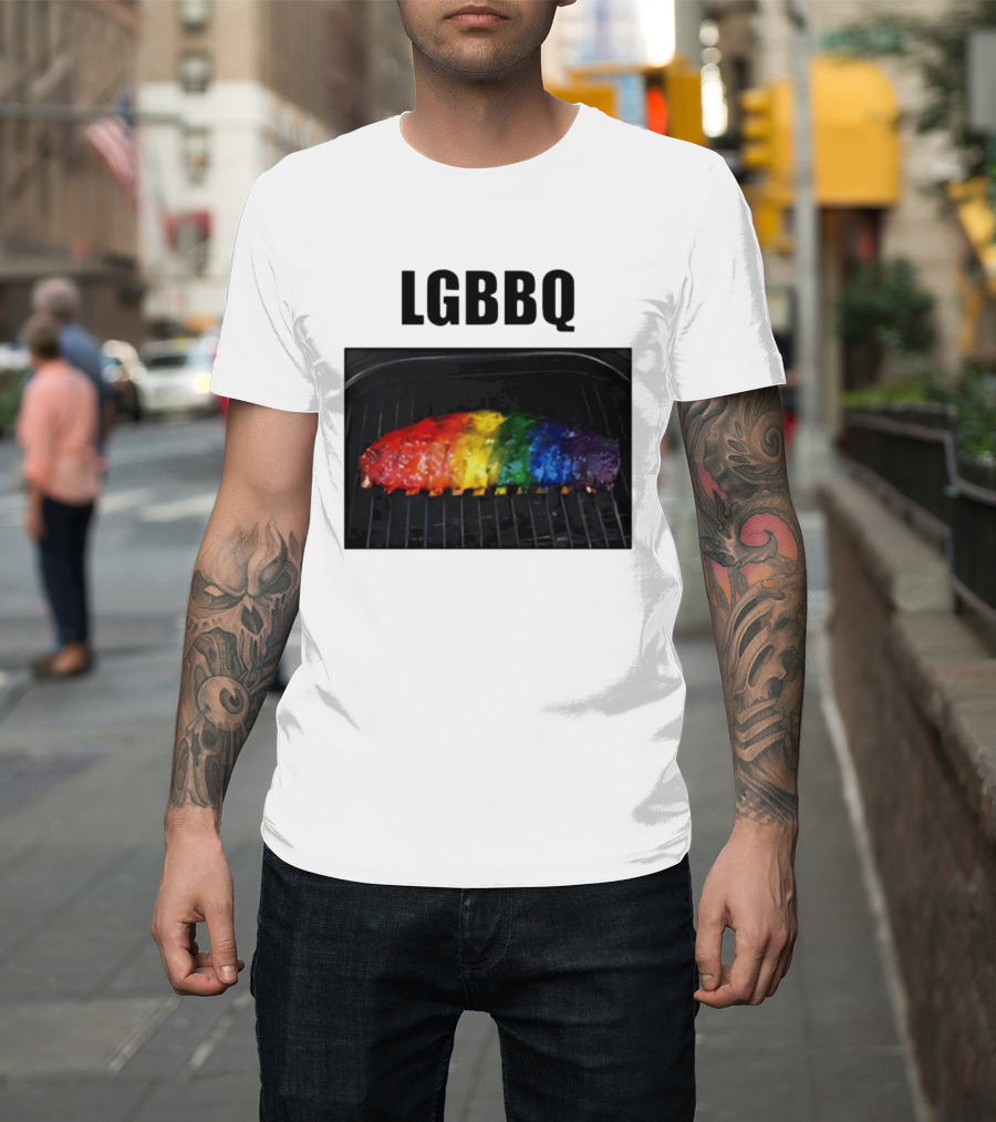 LGBBQ Rainbow Ribs LGBTQ BBQ T-Shirt
