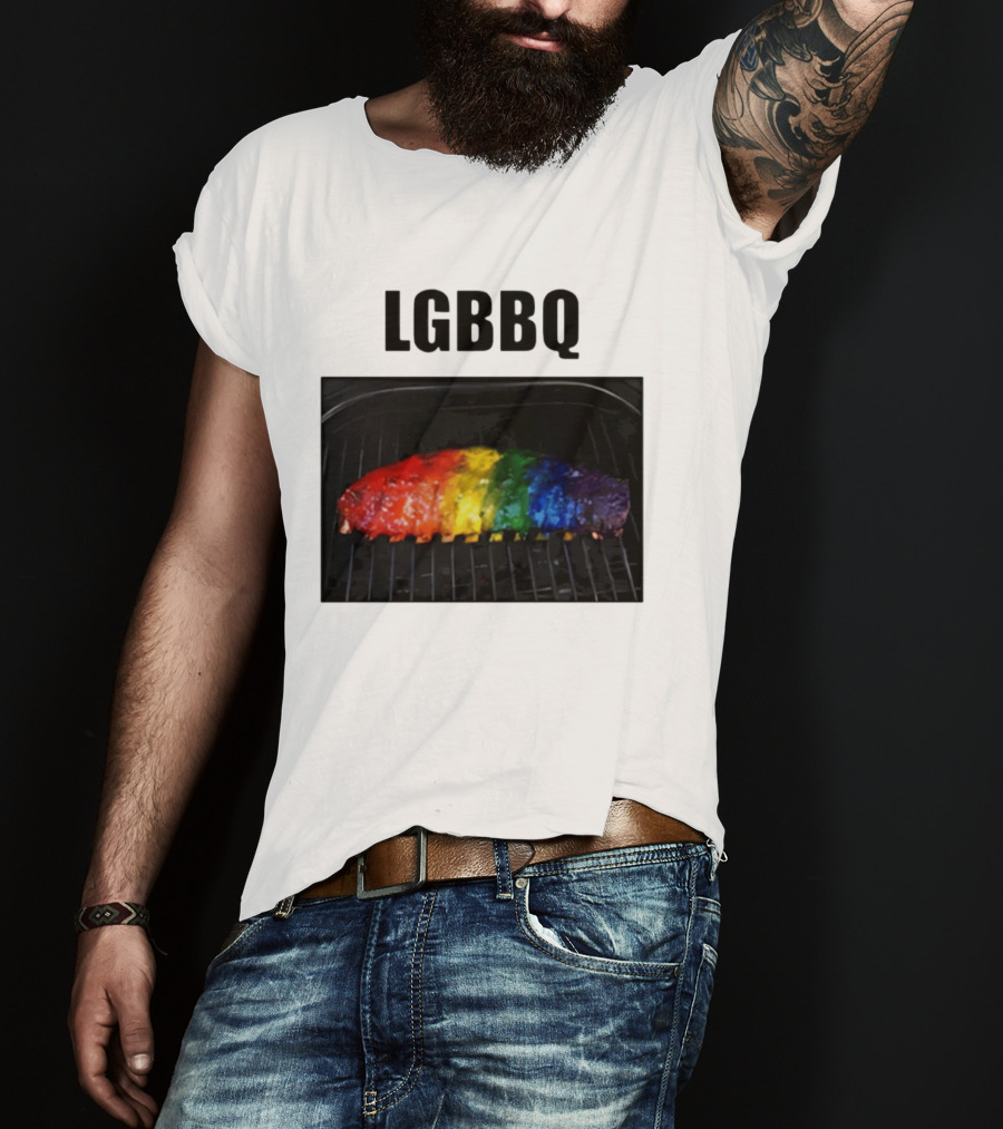 LGBBQ Rainbow Ribs LGBTQ BBQ T-Shirt