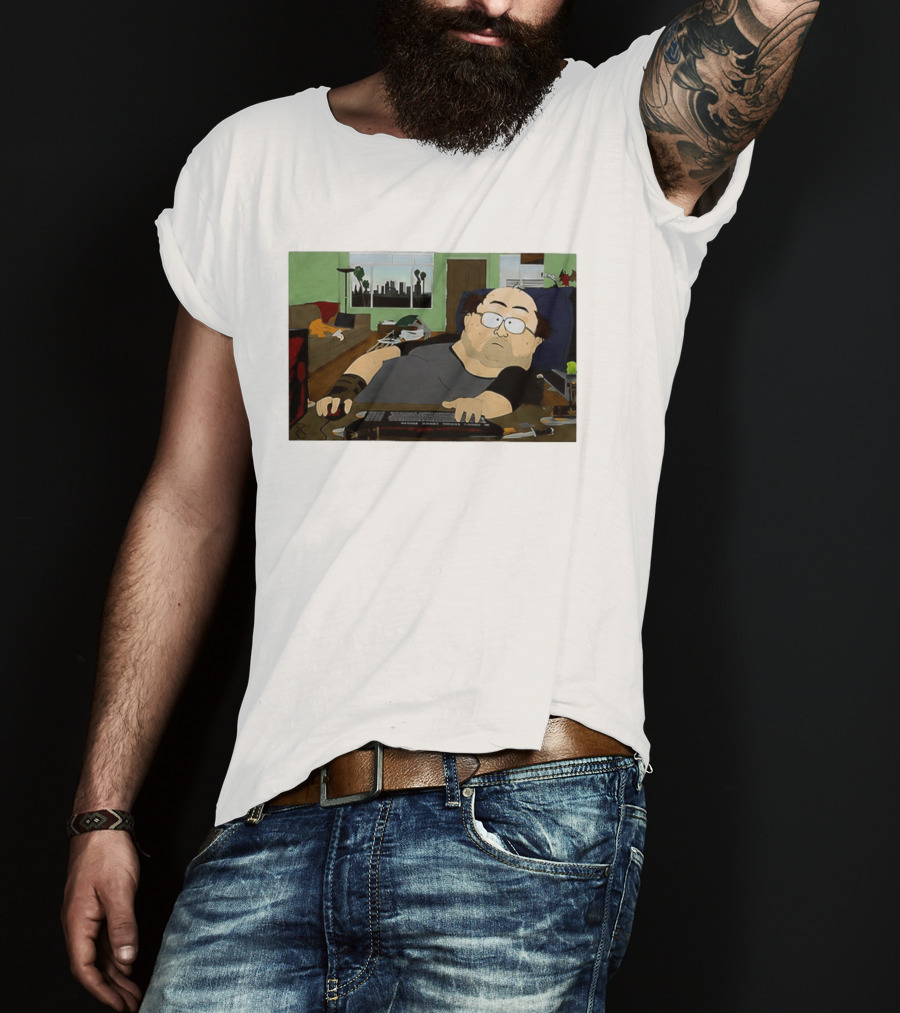 Gamer South Park Meme Online Gaming Guy Couch Scene T-Shirt