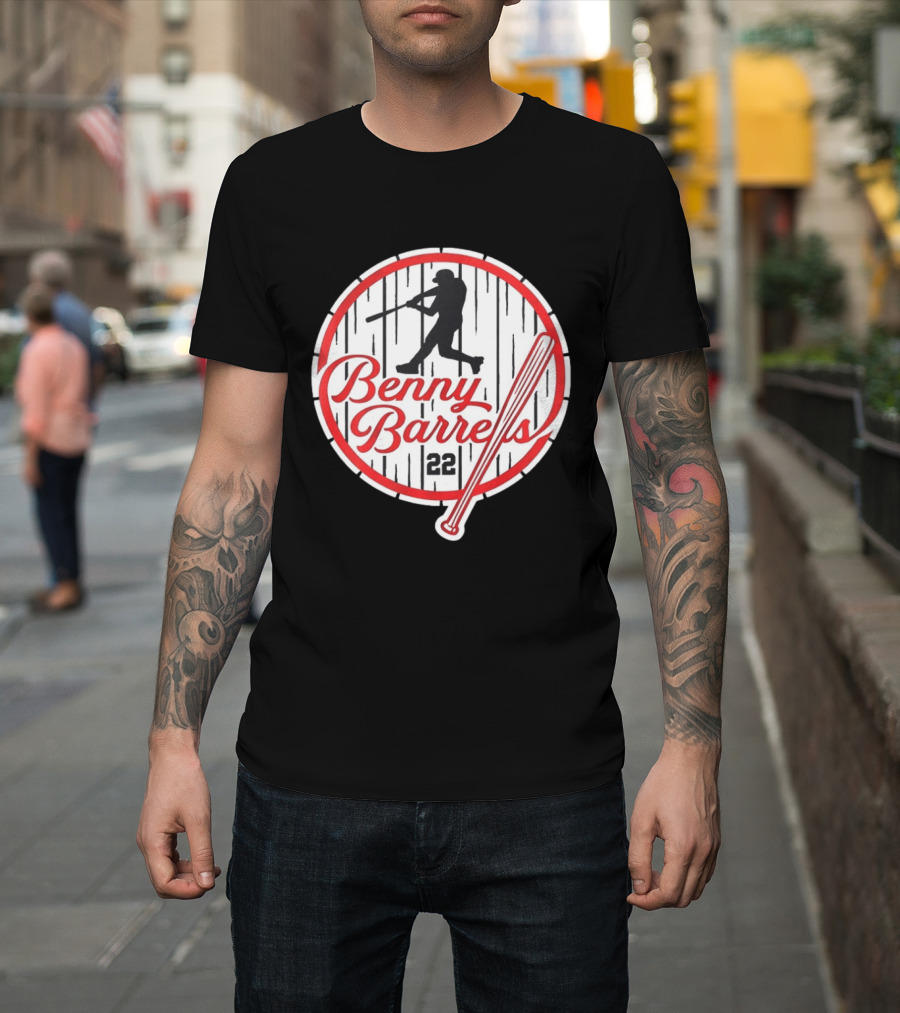 Benny Barrels New York Yankees 22 Baseball T-Shirt