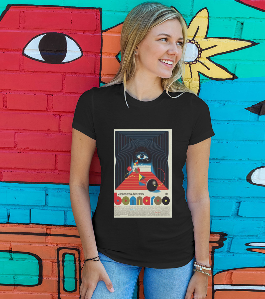Bonnaroo Music & Arts Festival 2026 Manchester TN June 11 14 Retro Eye T-Shirt