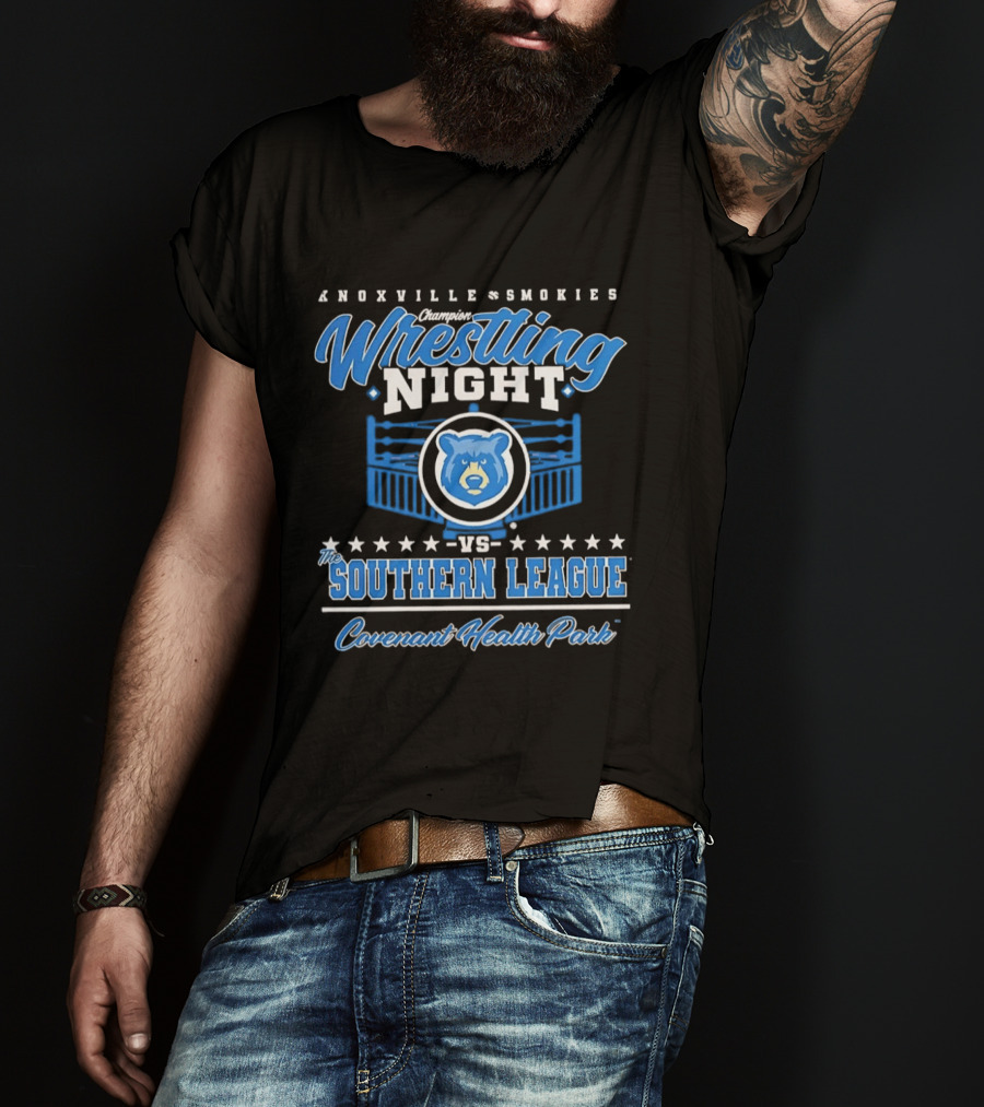 Knoxville Smokies Wrestling Night Vs Southern League Covenant Health Park T-Shirt