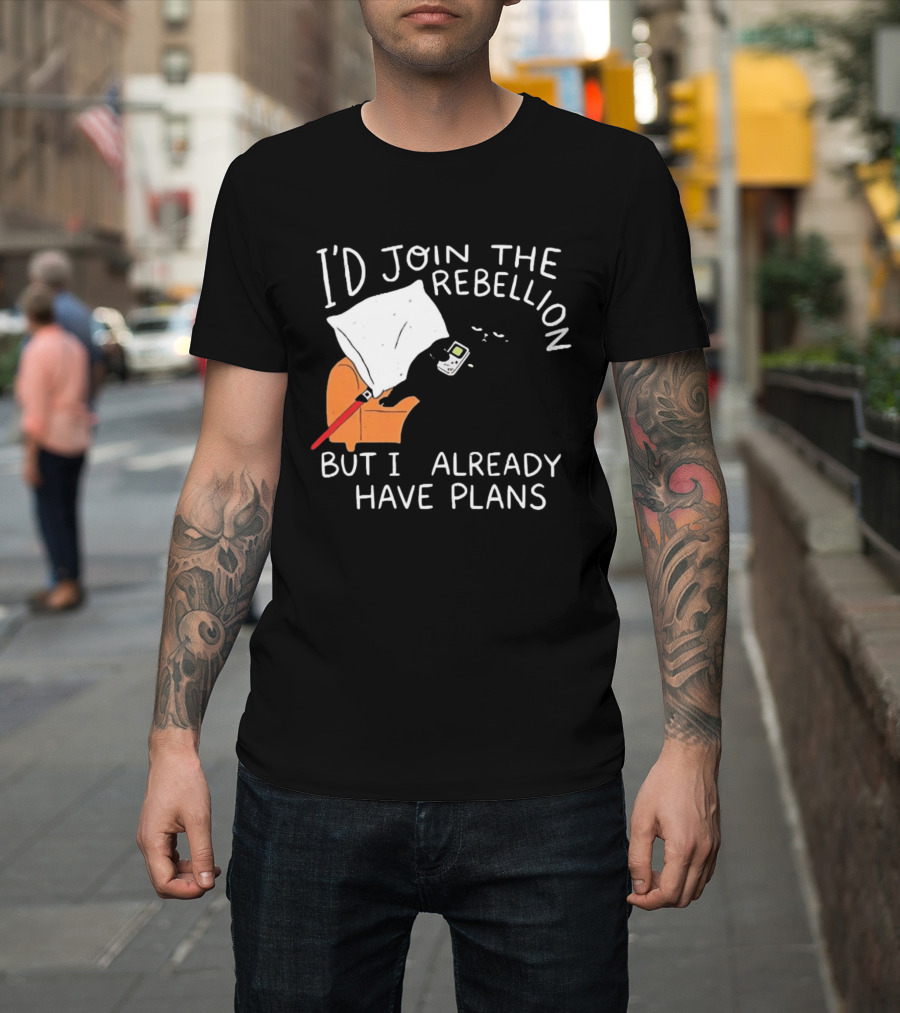 Lazy Cat Gaming Couch Rebellion Plans Funny Humor T-Shirt