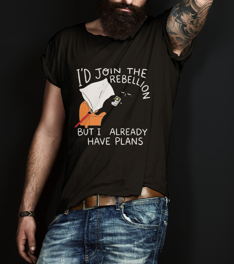 Lazy Cat Gaming Couch Rebellion Plans Funny Humor T-Shirt