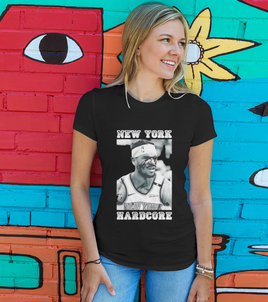 New York Hardcore Josh Hart Bleeding Face NBA Knicks T-Shirt