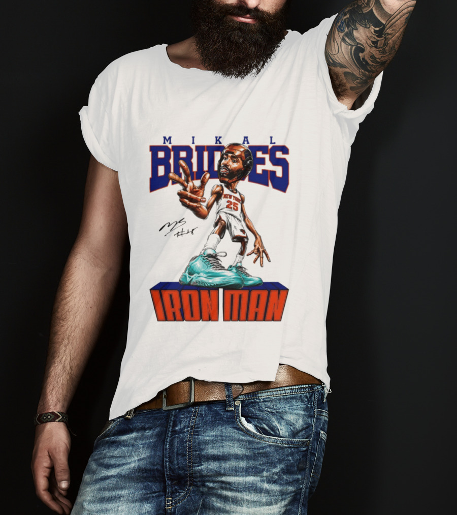 Mikal Bridges Iron Man New York Knicks NBA 2026 T-Shirt
